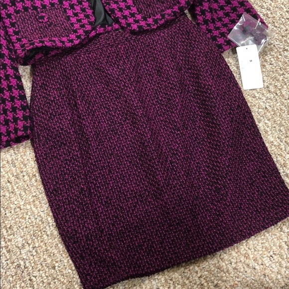 Magenta & Black Coat and Skirt Set - Picture 2 of 7